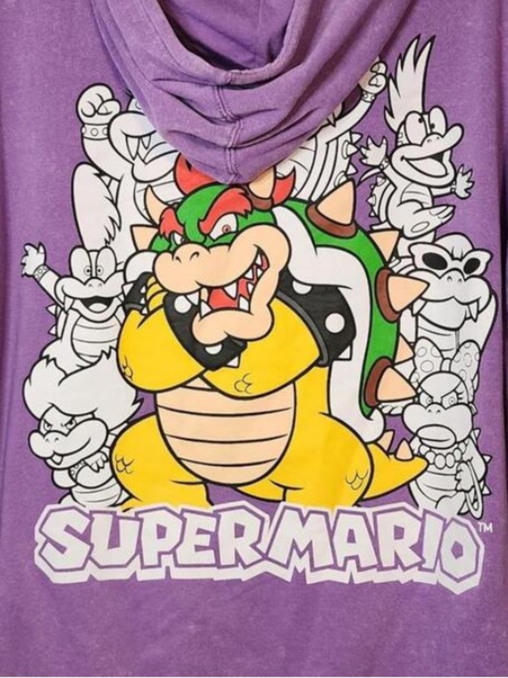 Nintendo Purple Super Mario Bowser Graphic Hoodie